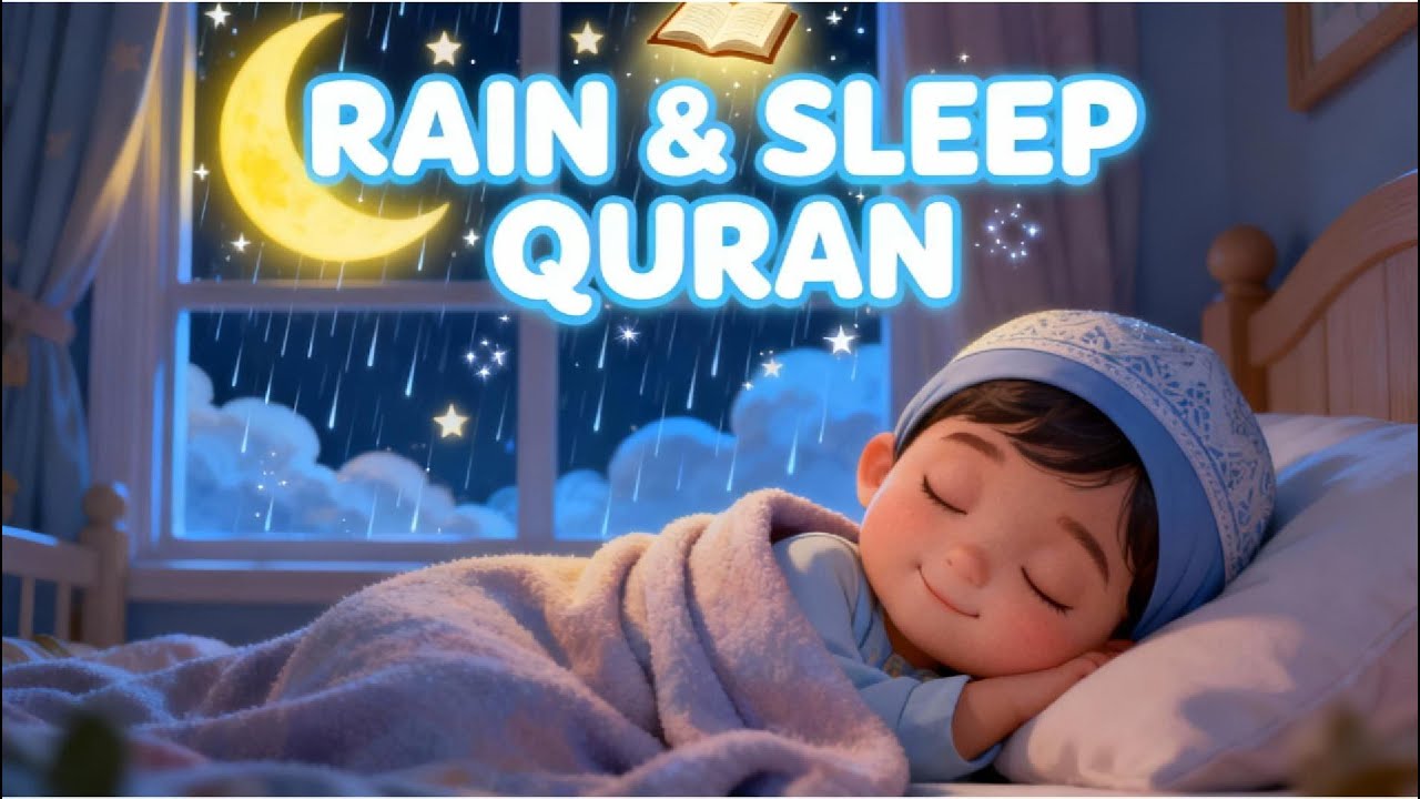 Calming Quran Lullaby for Babies | Gentle Rain & Sleep Dua 🌙