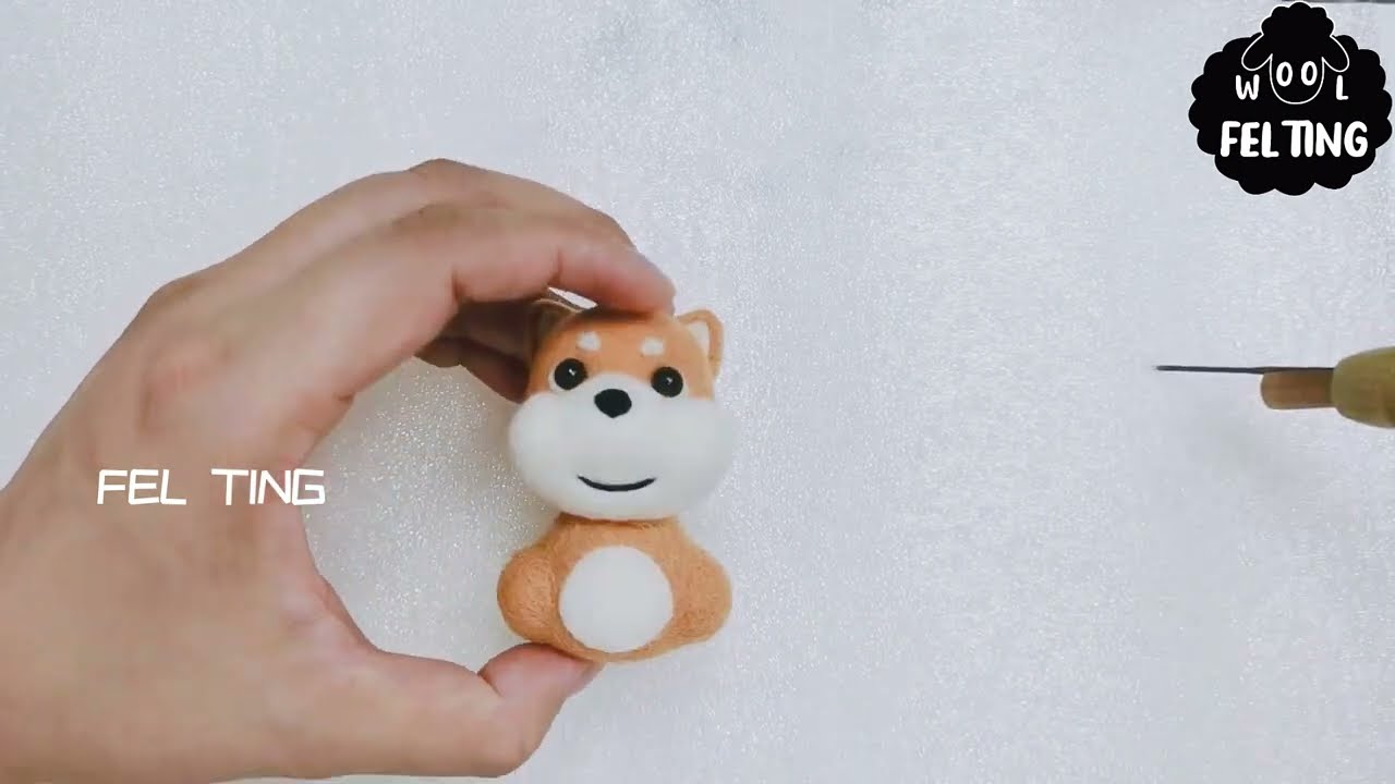 【DIY Handicrafts】Shiba inu bitten by a bee Wool Felt DIY Tutorial
