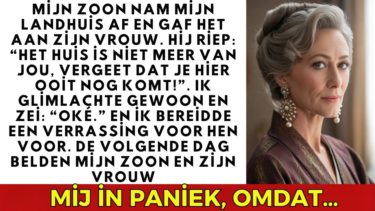 Mijn zoon gaf mijn buitenhuis aan zijn vrouw — maar ze stonden voor een enorme verrassing