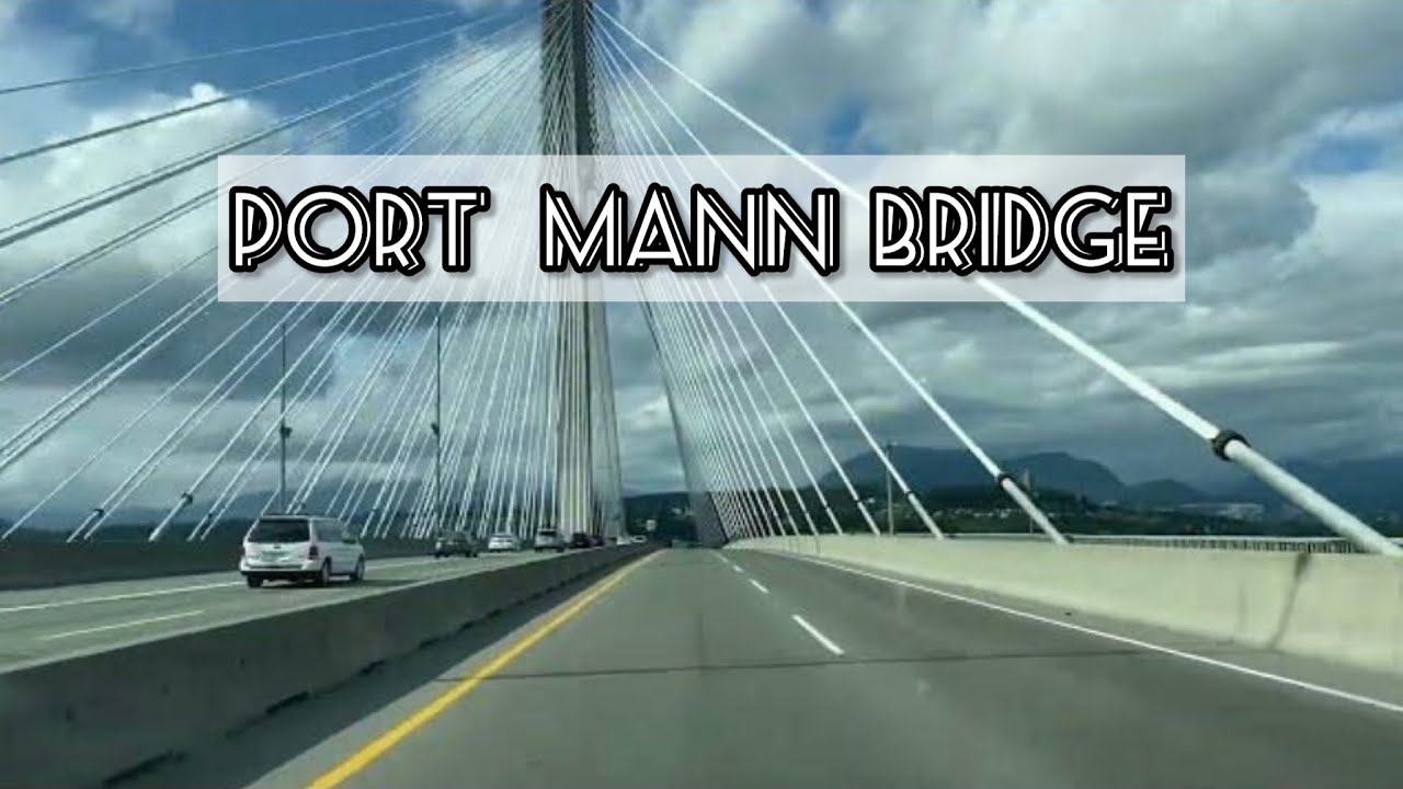 Driving through Port Mann Bridge in BC Canada
