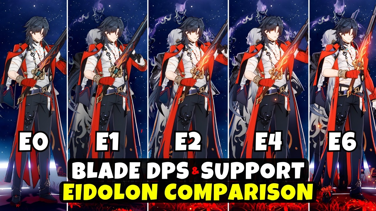 Mortenax Blade: DPS & Support Eidolon Comparison | HSR 4.3