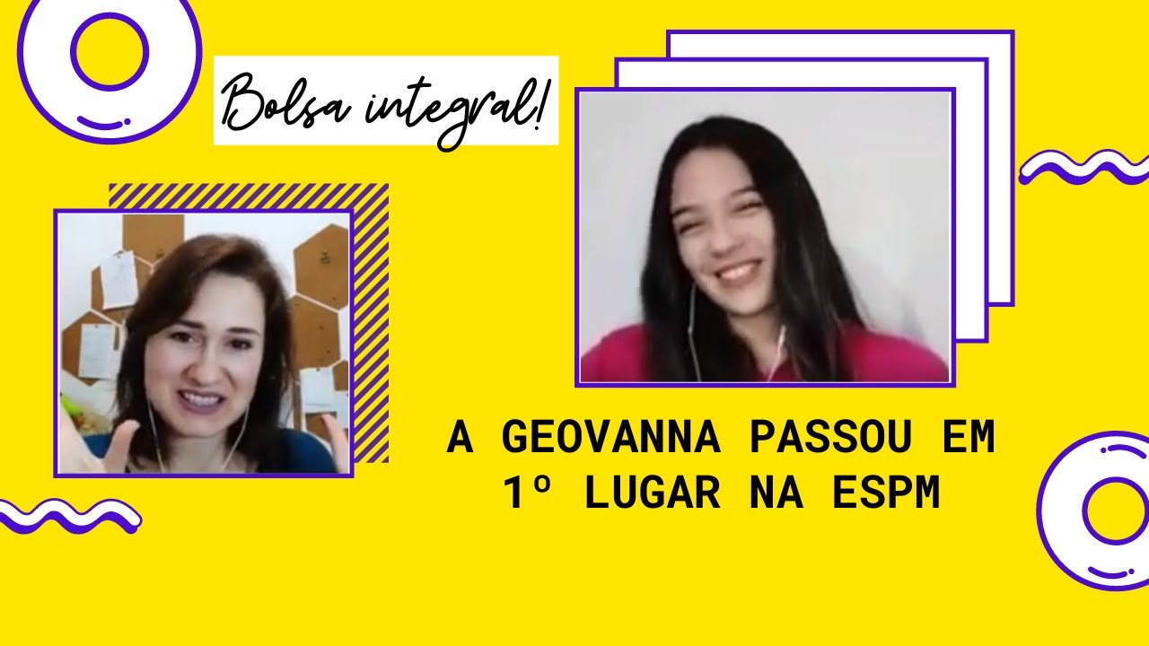 A Geovanna passou em primeiro lugar na ESPM e ganhou BOLSA INTEGRAL 😃