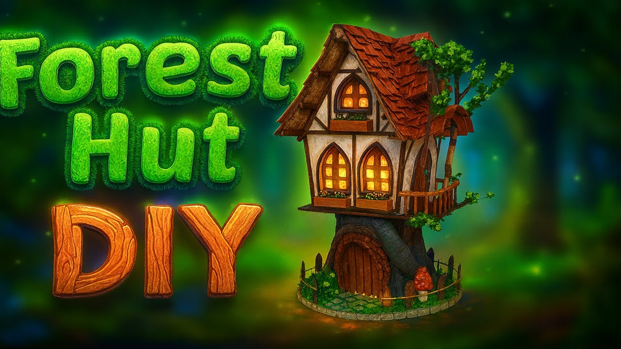 DIY Forest Fairy House | Cozy Cardboard Cottage Tutorial with Warm Lights