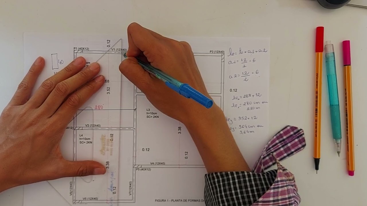 Sistemas Estruturais - laje maciça - parte 1: vãos efetivos