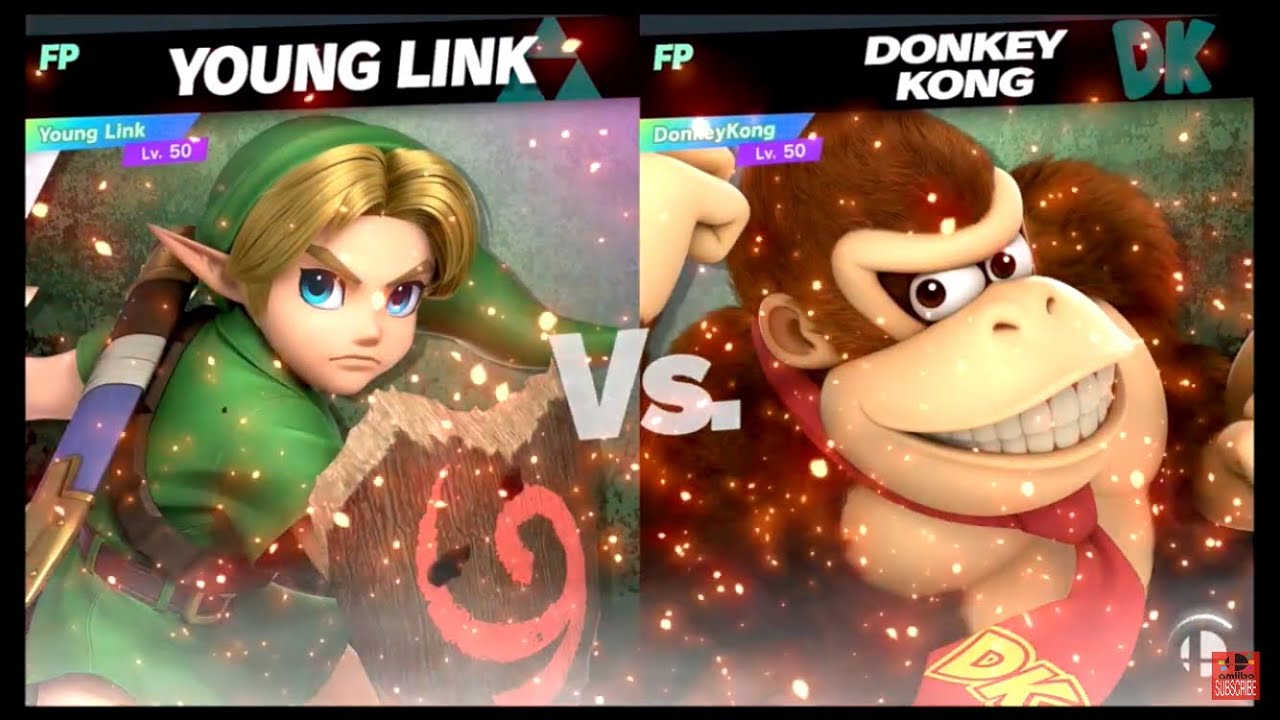 Super Smash Bros Ultimate Amiibo Fights – Young Link vs the World #2 Young Link vs DK