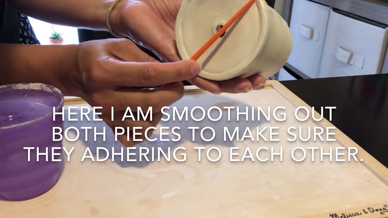 (Fast mode) Air dry clay pot for succulents