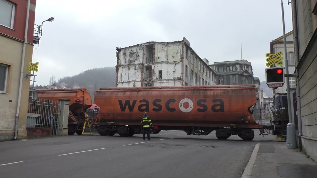 Železniční přejezd Ústí nad Labem-Setuza #2 (vlečka) (CZ) - 26.2.2024 / Railroad crossing