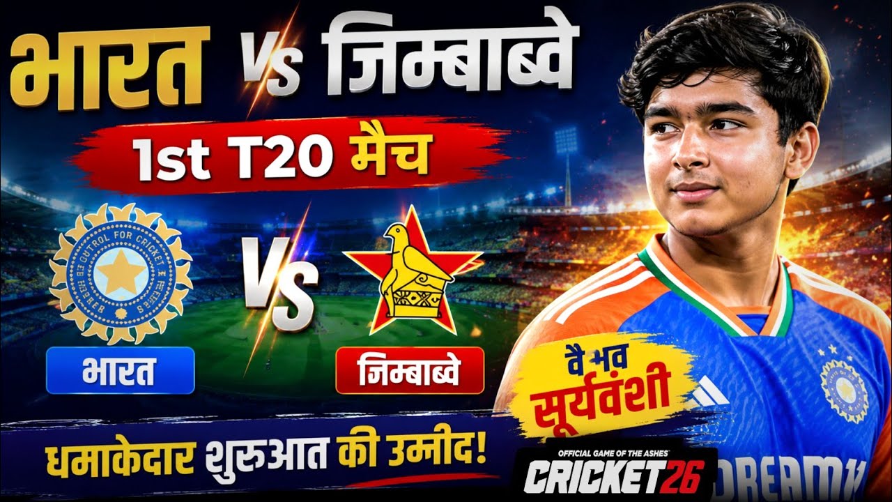 🔴India vs Zimbabwe 1st T20 Cricket Match Today | IND need 122 runs in 60 balls | Cricket 26