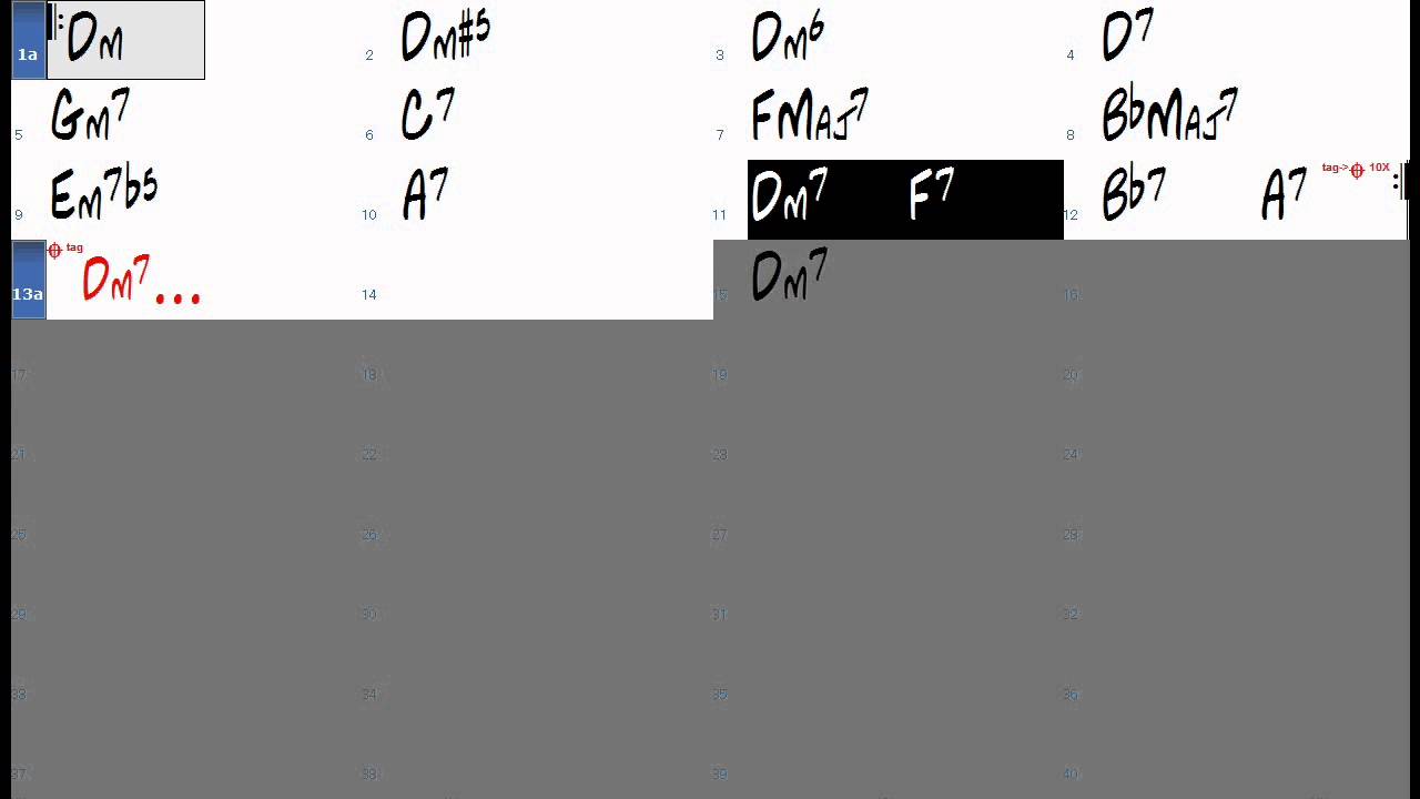 ISRAEL chord progression (no piano) - Backing Track Play Along The Real book Jazz  Standard Bible