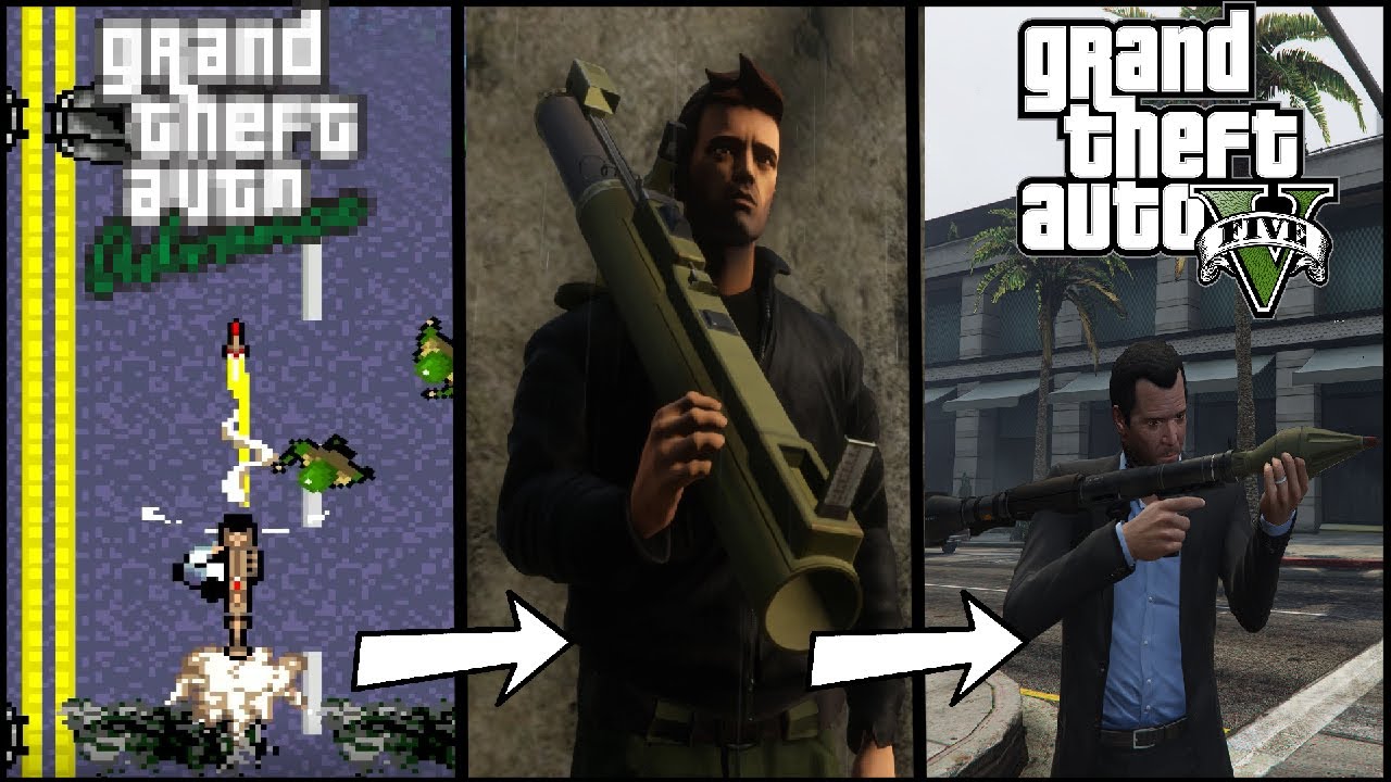 Эволюция Тяжёлого Оружия в GTA | Ракетницы, Миниганы и Огнемёты