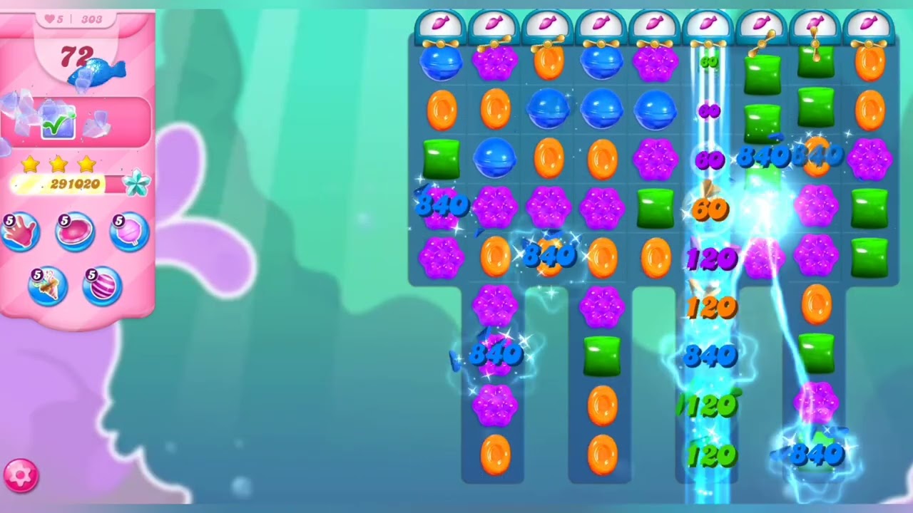 Candy Crush Saga triumphs over the most challenging levels 303 and 304!