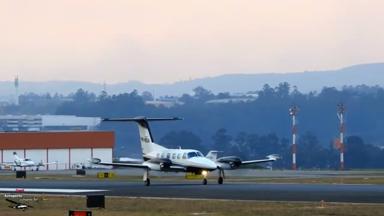 Registro 😭✈️Piper Cheyenne IV PR- NDN PA-42-1000 Pouso Aeroporto De Jundiai-SP