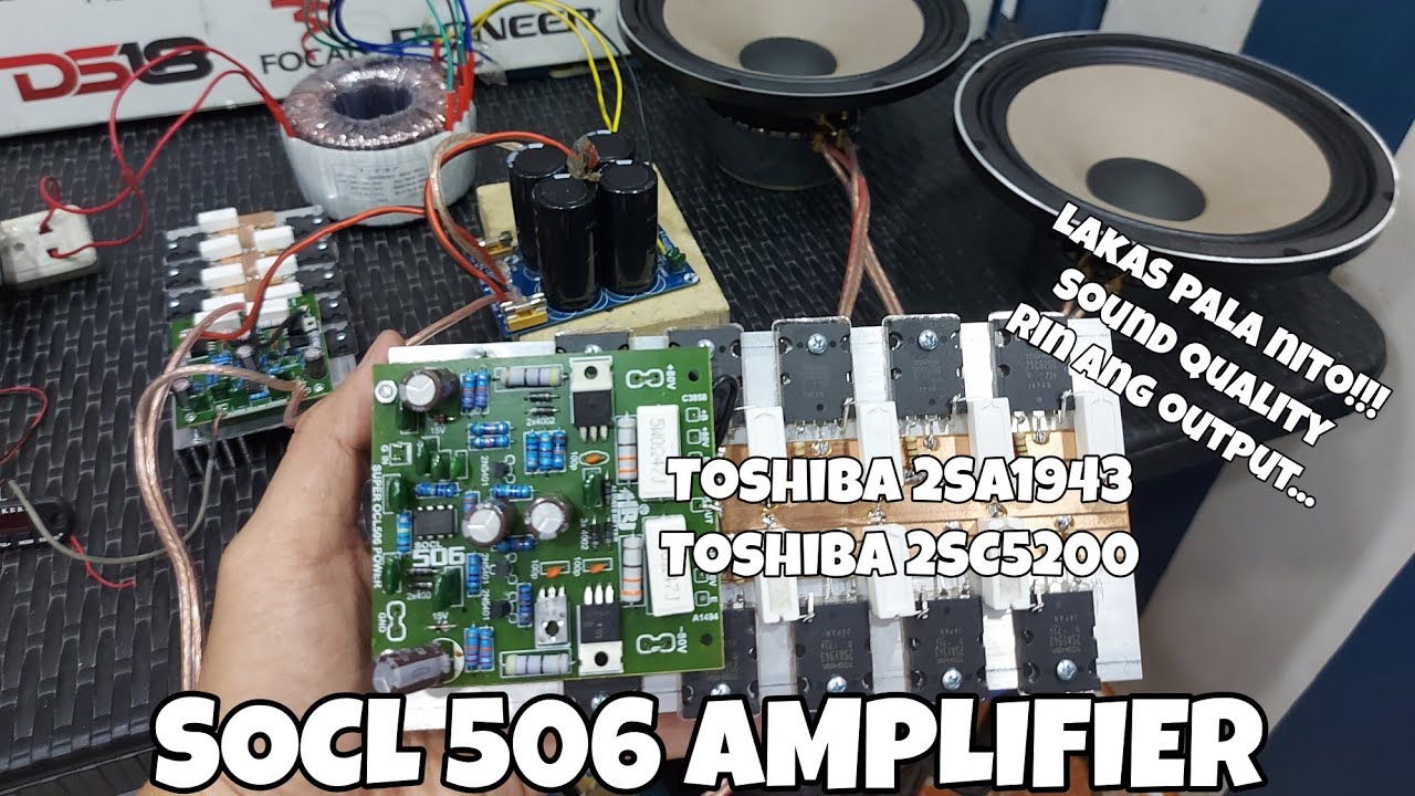 SOCL 506 Power Amplifier with 5 Pairs of Toshiba Power Transistors