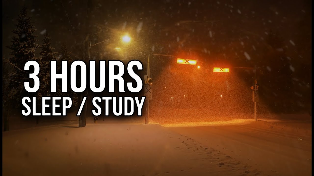 Blizzard Sounds for Sleep & Focus ❄️ 3 Hours of Heavy Snow in Toronto | White Noise ASMR