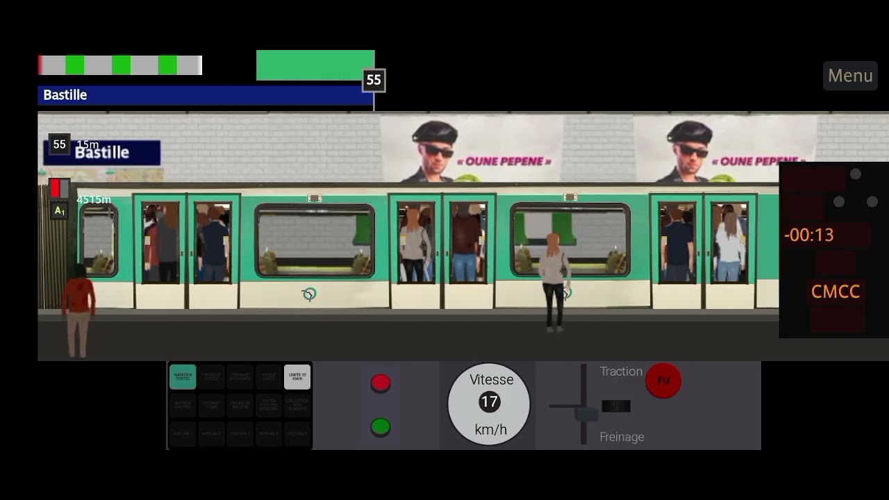 Paris Métro Driver|Ligne:5 Train:MF01 Origine:Place d'Italie Destination: Stalingrad 