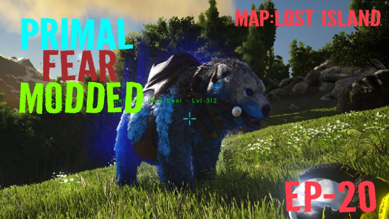 ARK Primal Fear Modded Taming First CELESTIAL DIRE BEAR that DEALS MILLIONS DAMAGE TO ORIGINS DINO