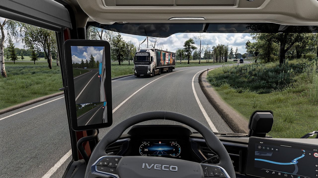 4K Realistic Ultra Graphic IVECO Truck |Euro Truck Simulator 2 1.57 Snowymoon Mod Gameplay