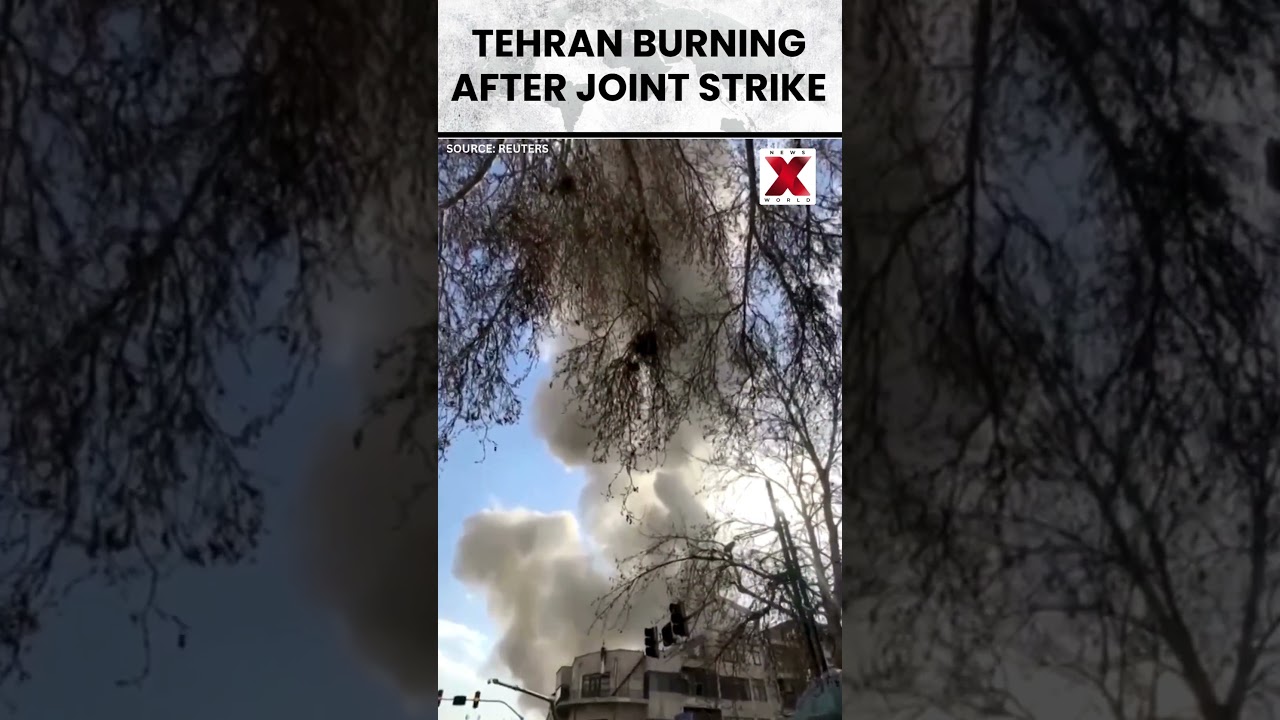 #watch | Smoke Rises Over Central Tehran After US-Israel Joint Strike | NewsX World