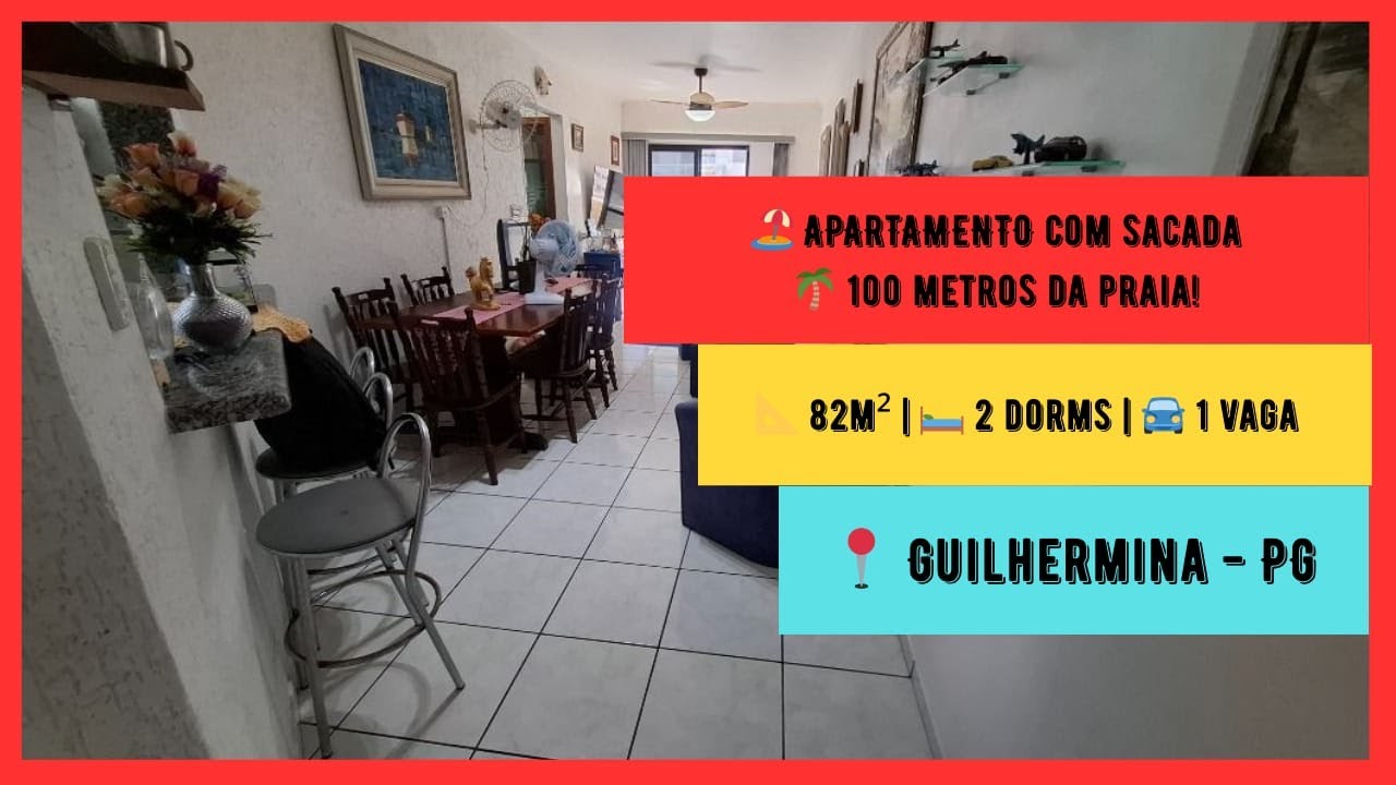 Apartamento com 2 dormitórios à venda na Guilhermina em Praia Grande.