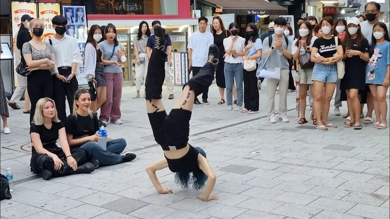 SUNDAY. 6AES CREW. DYNAMIC SUPERB FIRST HONGDAE BUSKING.