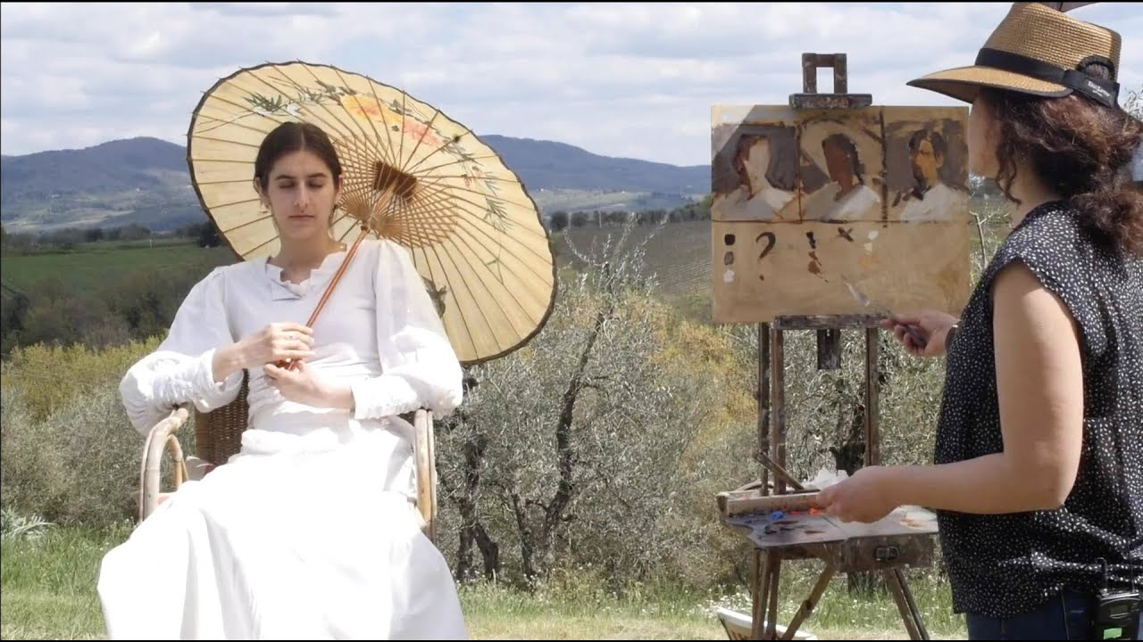 Daniela Astone Portrait Painting in Tuscany Excerpt