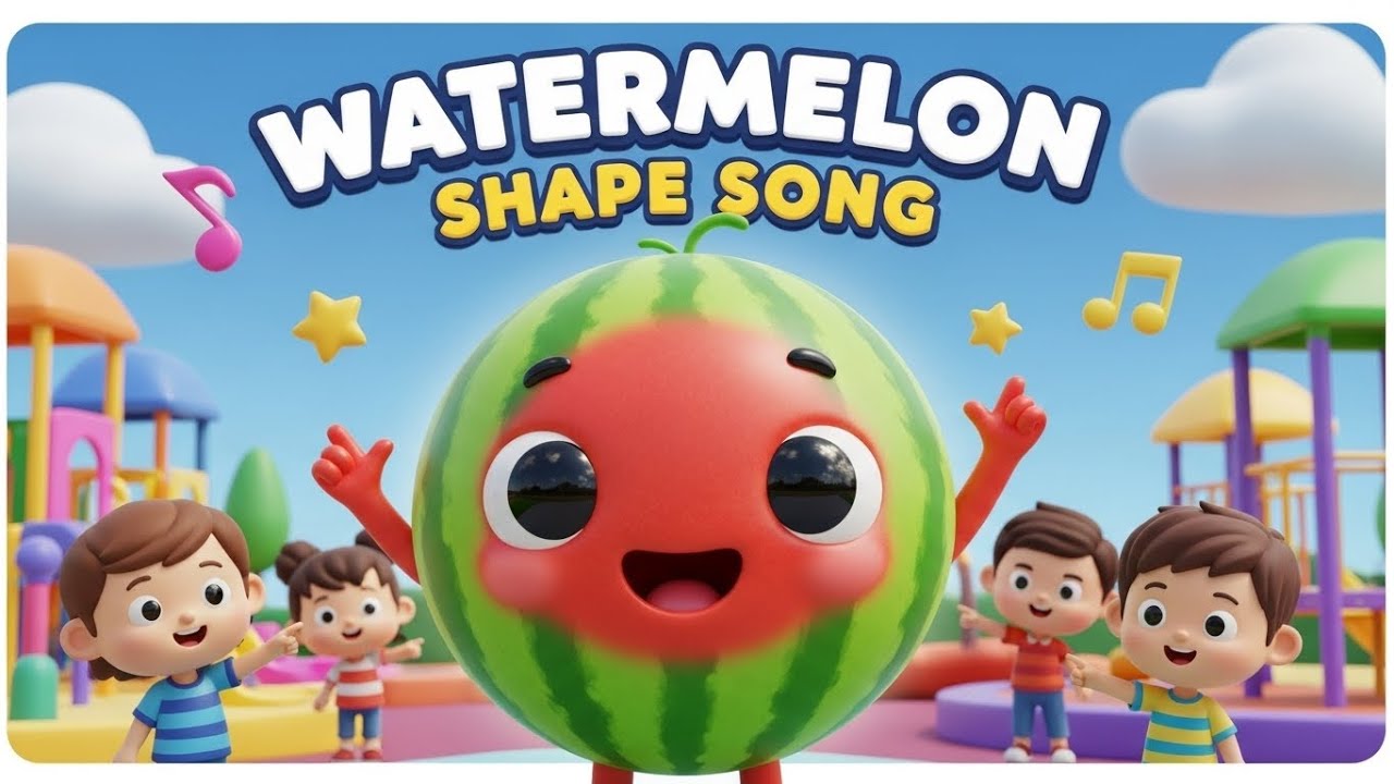 🍉 Watermelon Shape Song | Fun Shapes for Kids & Toddlers