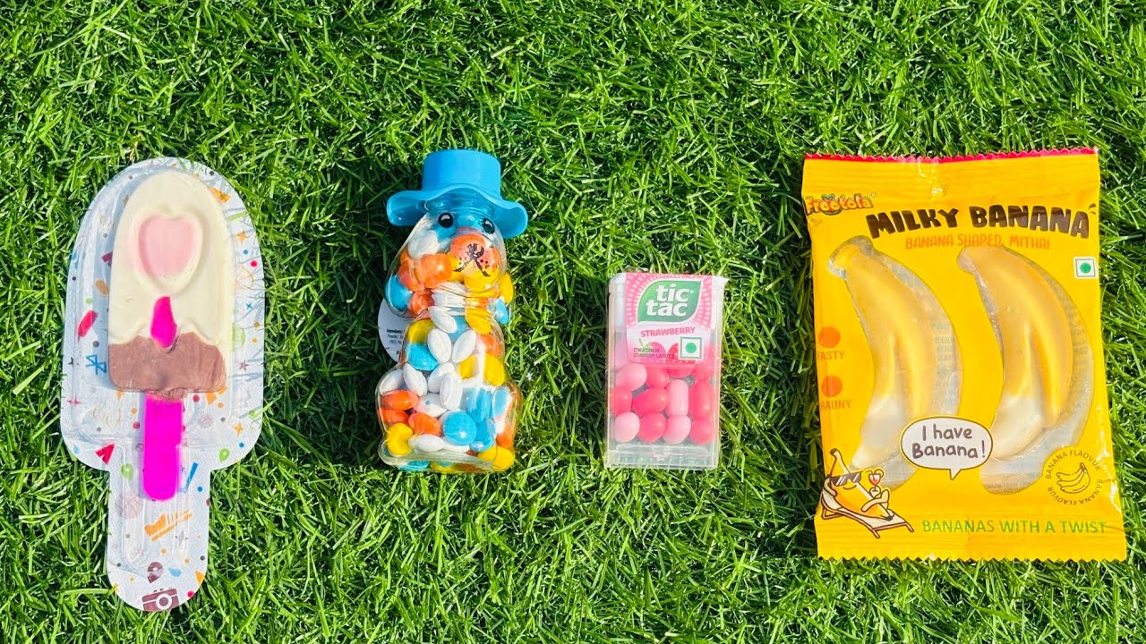 ASMR Most Popular Candys / some lots of colorful rainbow lollipop candy / unpacking chocolate eat 
