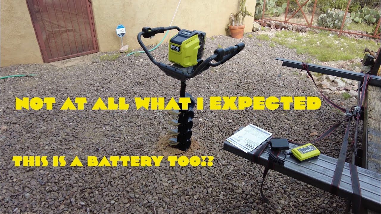 Ryobi 40v Earth Auger Unboxing and use.