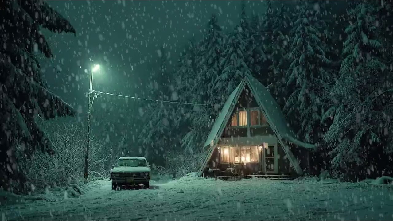 Blowing Arctic Winds Over Snowy Night | Deep Winter Ambience to Relax and Sleep Comfortably