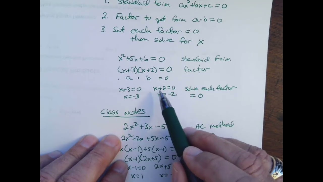 Solving Quadatic Equations