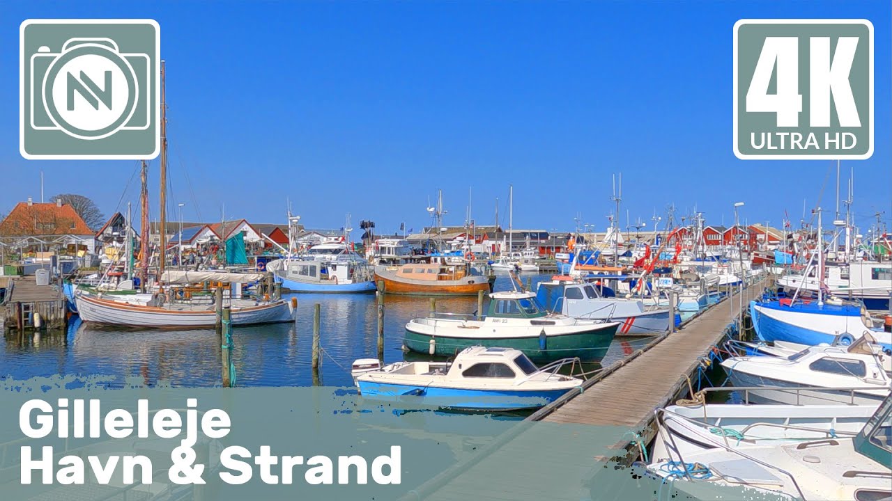 4K Virtual Walk - Gilleleje Havn & Strand, Denmark - A nice walk at the beach and marina 🛥️