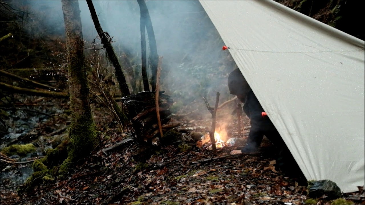 SOLO BUSHCRAFT, SAWANOBORI OVERNIGHT, 沢登り、TENKARA,　テンカラ、 TARP, JAPANESE FOOD