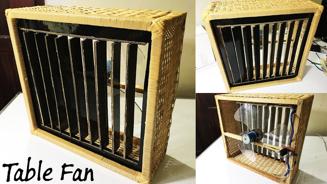 DIY Table Fan Make using a Cane Box / Arduino Servo Swing Control