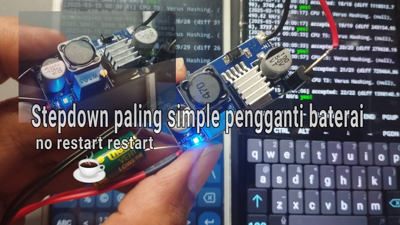 Cara membuat bypass batere mining verus. Pengganti batere on 24jam, anti restart restart #verus