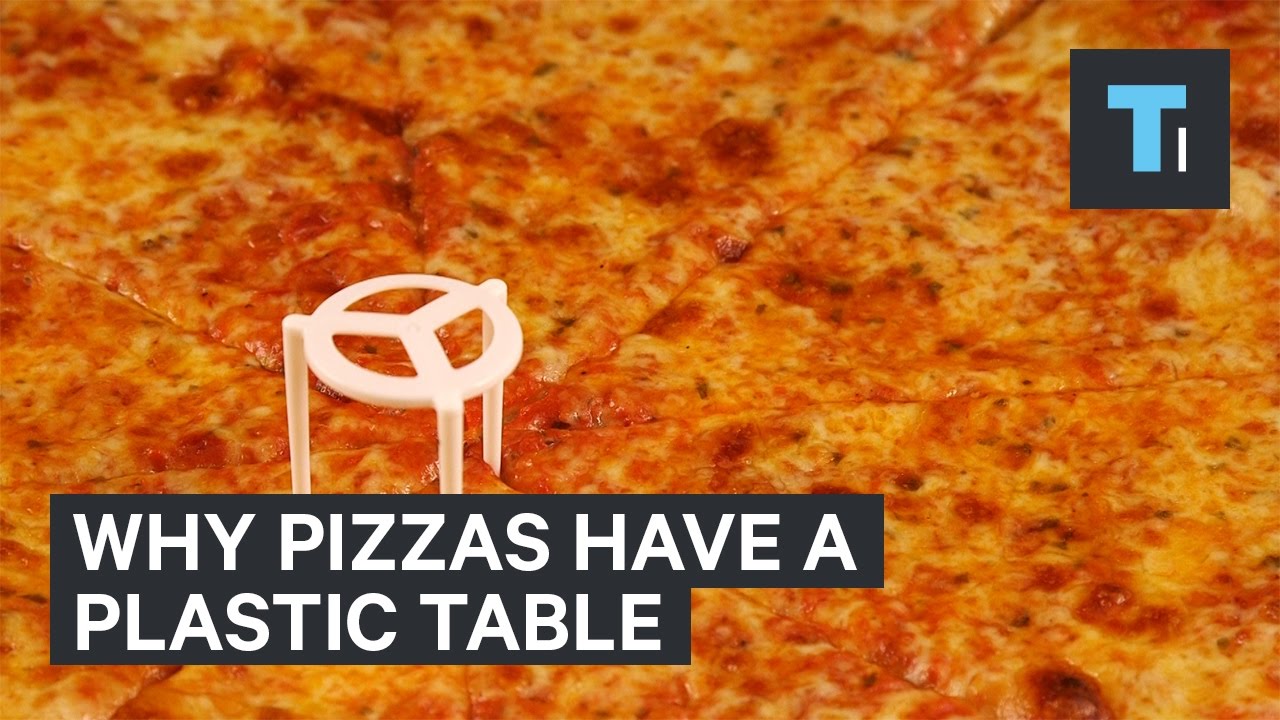 Why pizzas come with that plastic table in the center