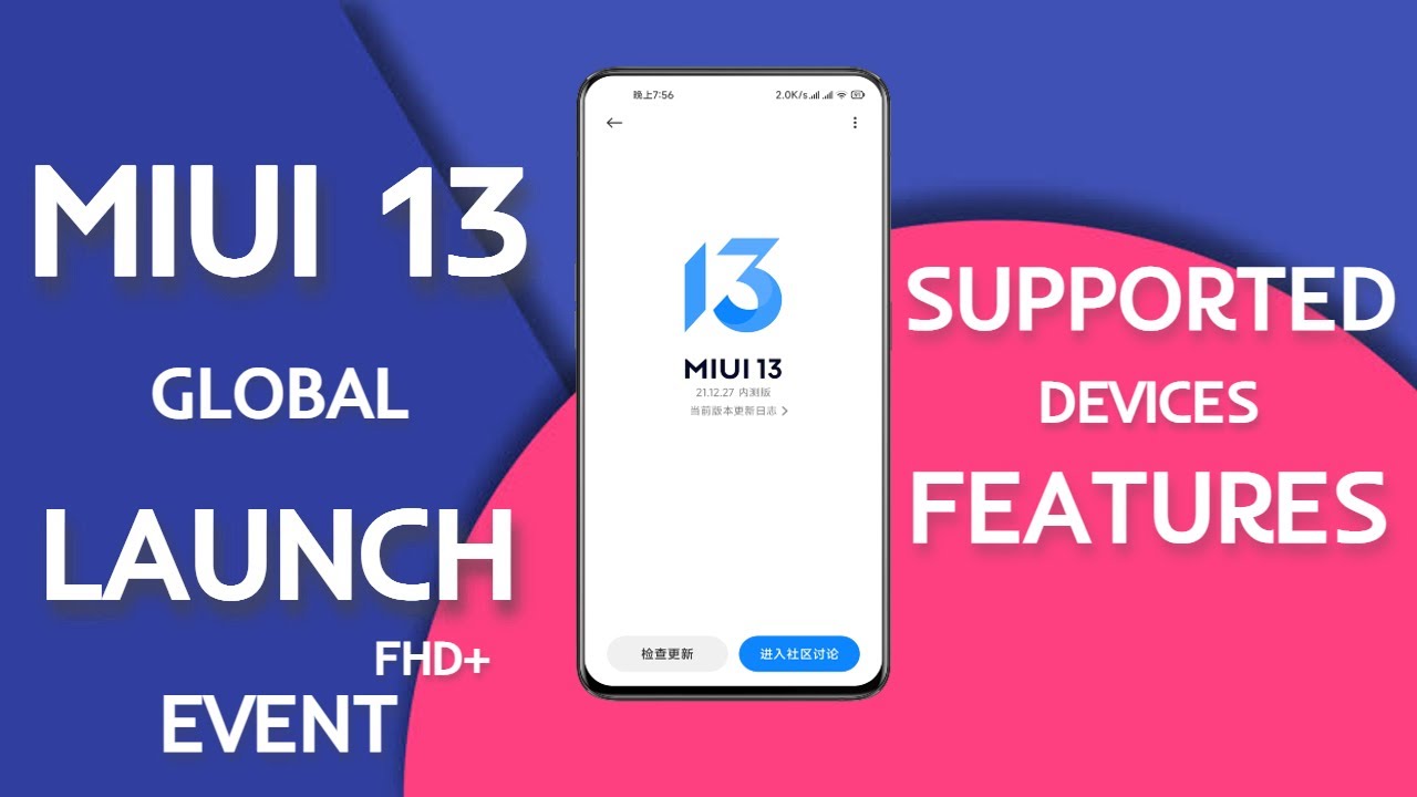 MIUI 13 GLOBAL LAUNCH EVENT | MIUI 13 SUPPORTED DEVICES LIST | MIUI 13 NEW FEATURES