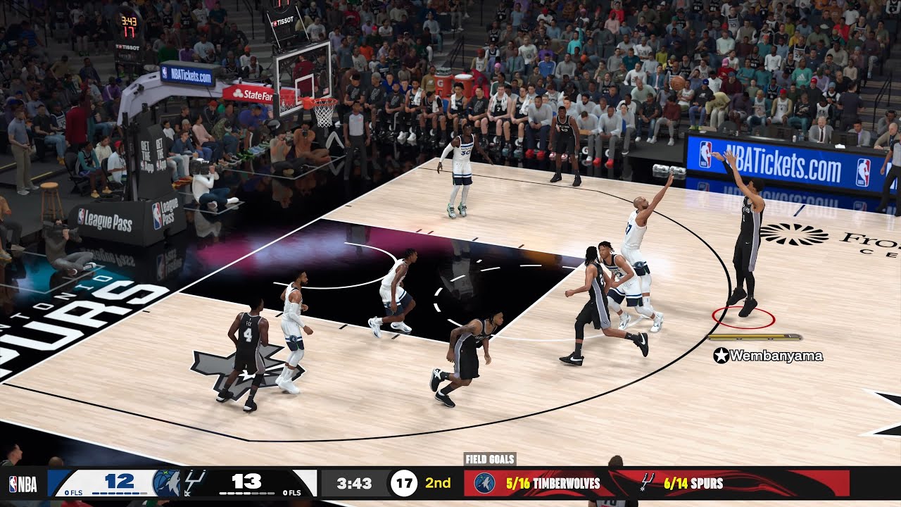 NBA 2K26 Gameplay (PS5) Spurs vs Timberwolves Hall of Fame Difficulty