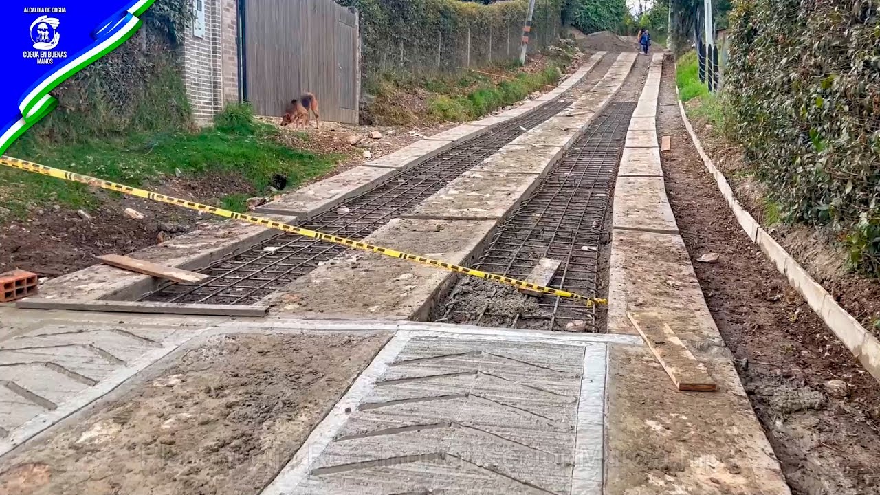 ¡Avanza la construcción de placa huella en el sector Murcia, Vereda Rodamontal! - Alcaldía de Cogua