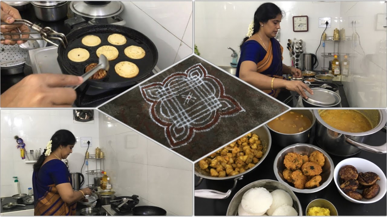 இன்றைய சமையல்/Avani avittam Spl/Ash gourd Araithuvitta Sambar/Paruppu Vadai/Paruppu Payasam/appam