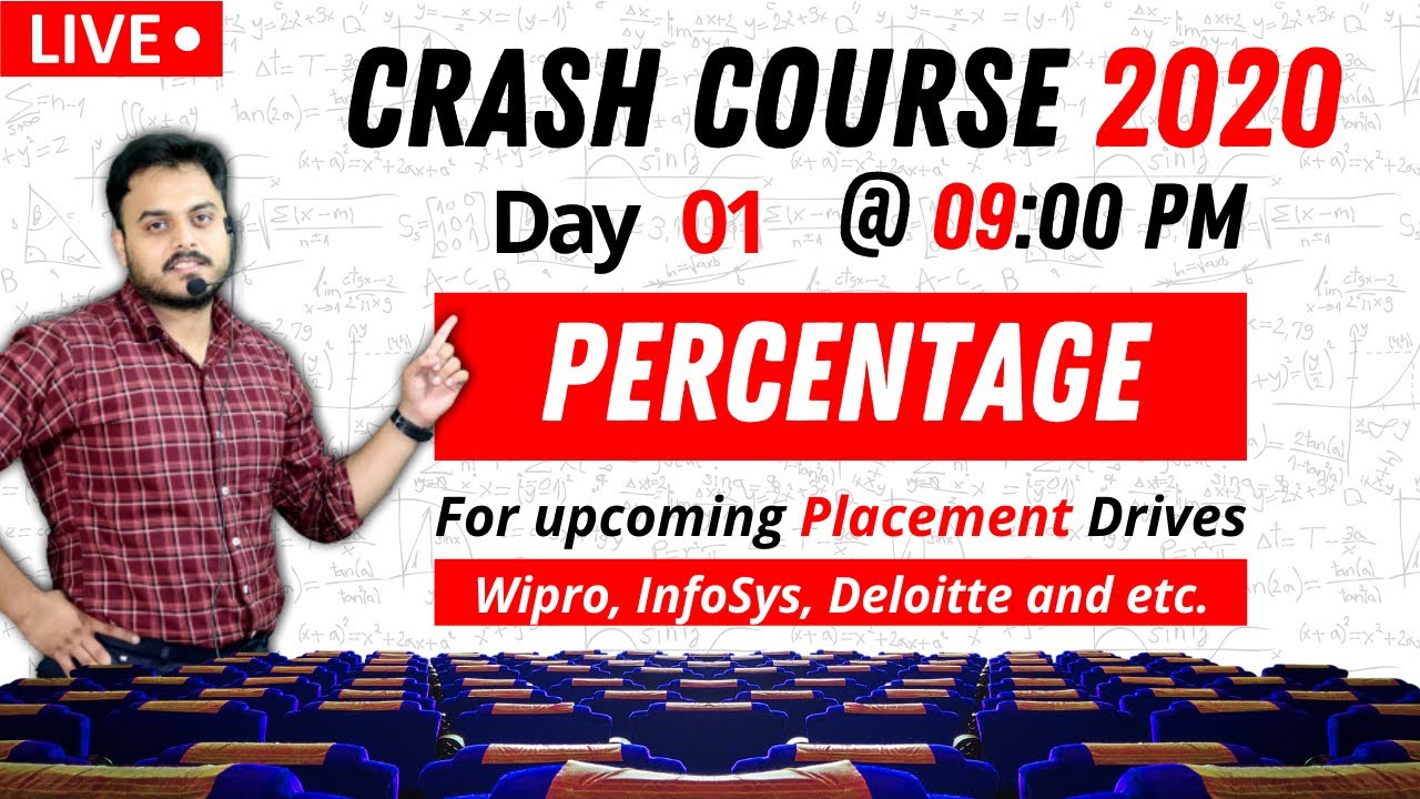 🔴 01 | Crash Course | Percentage | Wipro Wilp 2021| Infosys | Deloitte | Placement Drive Rachit Sir