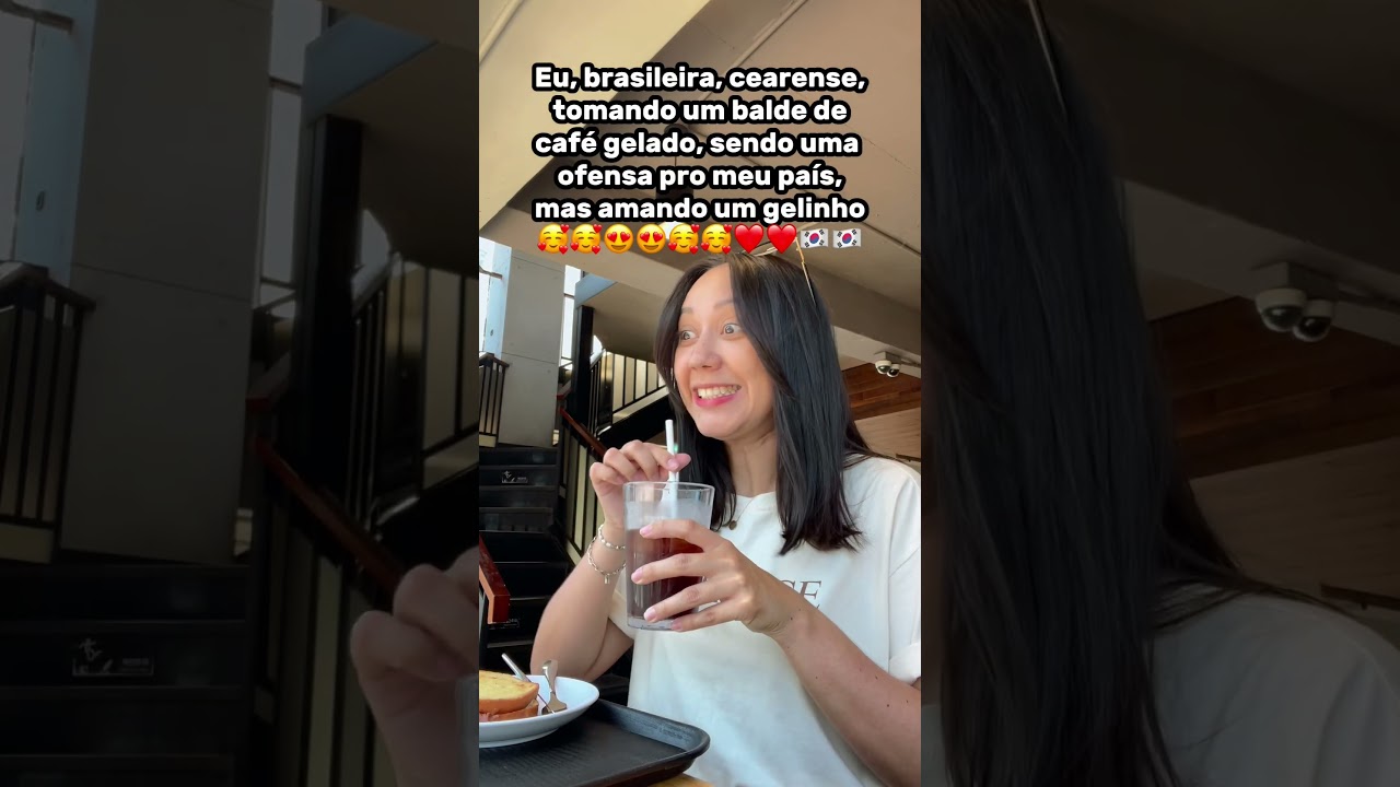 Na Coreia, caf&eacute; gelado 👀🇰🇷 #coreiadosul #cafe #coffee