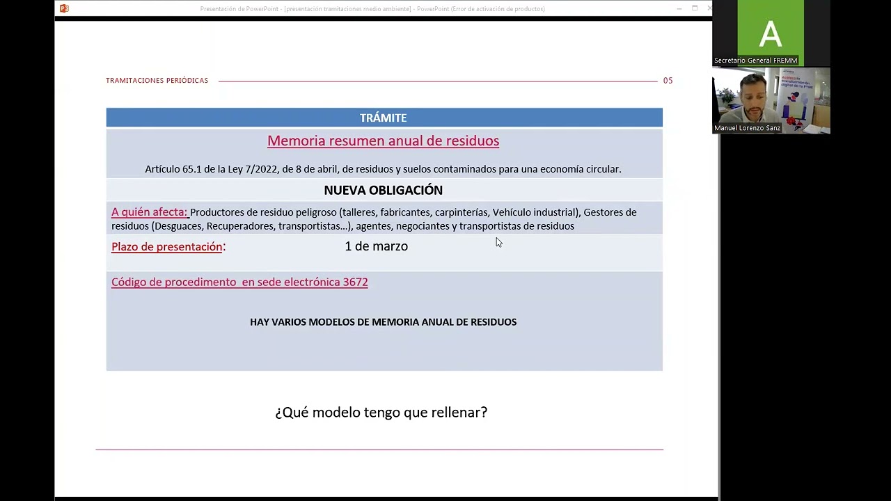 TRAMITACIONES PERIÓDICAS EN LA SEDE ELECTRÓNICA MEDIO AMBIENTE
