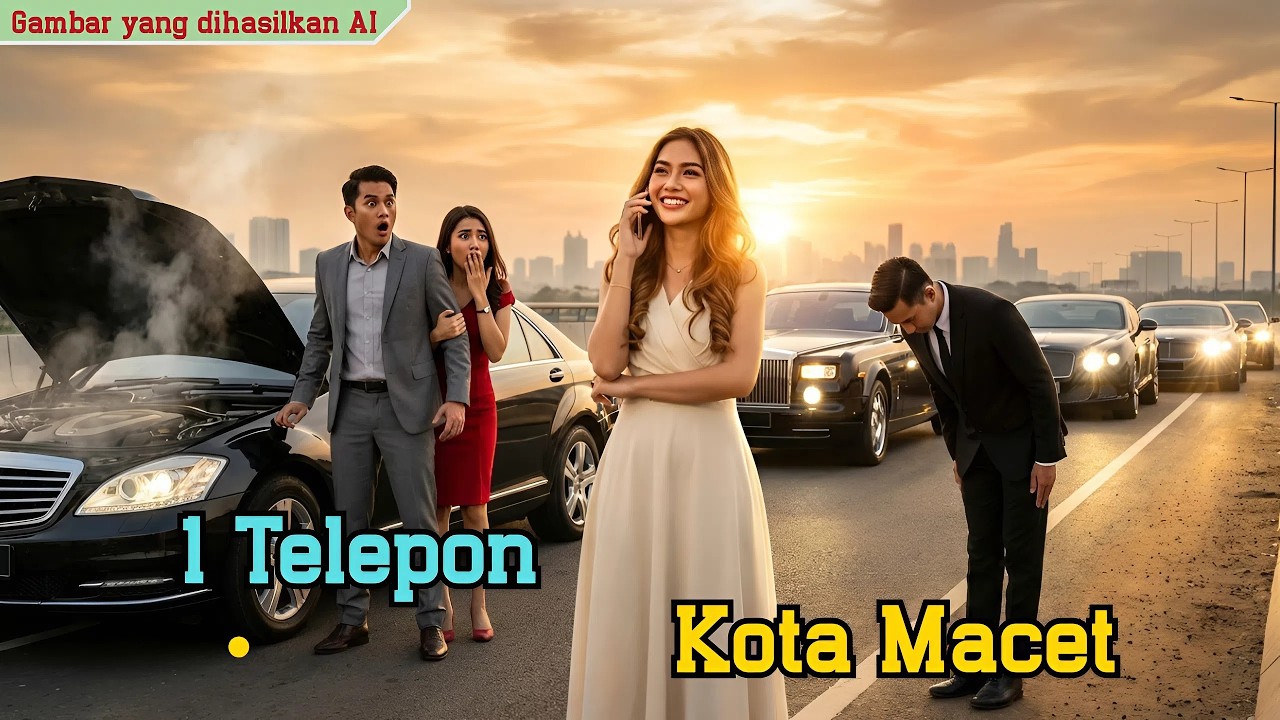 Suami tinggalin istri saat mogok... 1 telepon, Konvoi Supercar VIP jemput sang Ratu!(AI fiksi)