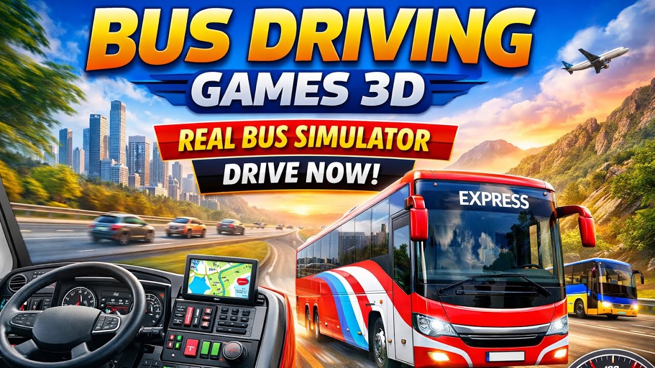 "Ultimate Bus Driving Games 3D: 🚍 Unleash Epic Rides and Realistic City Adventures!" 
