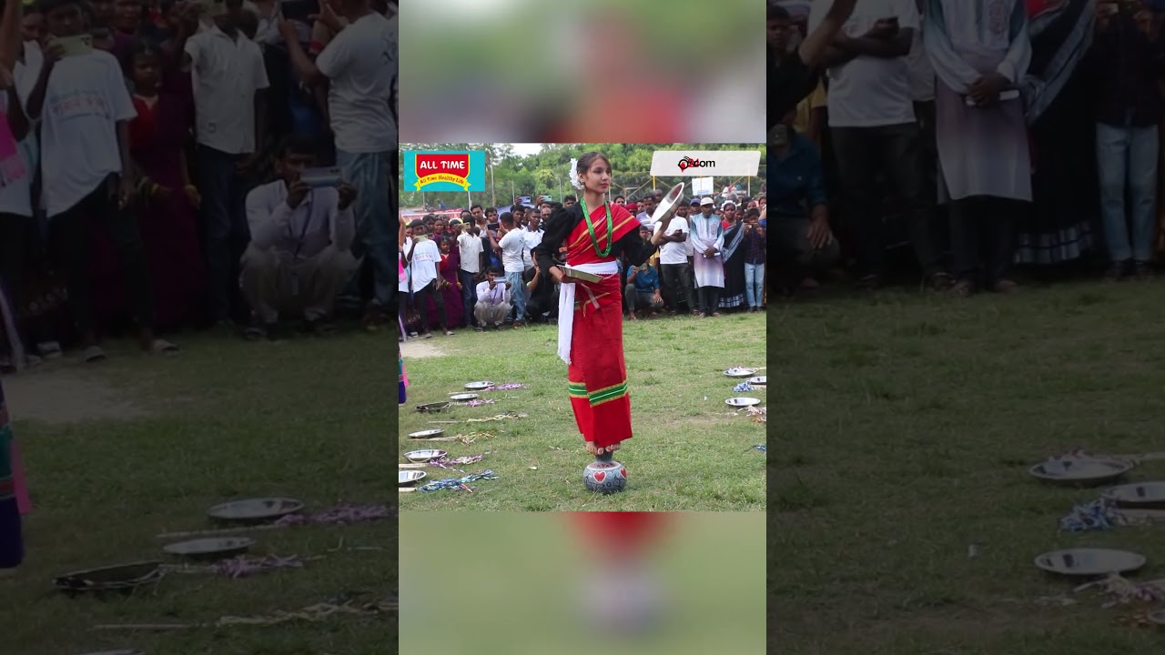 নওগাঁয় কলসের উপর দাঁড়িয়ে যে নাচ পরিবেশ করলো আদিবাসী মেয়েরা | Indigenous Girls | NaogaonJago | News