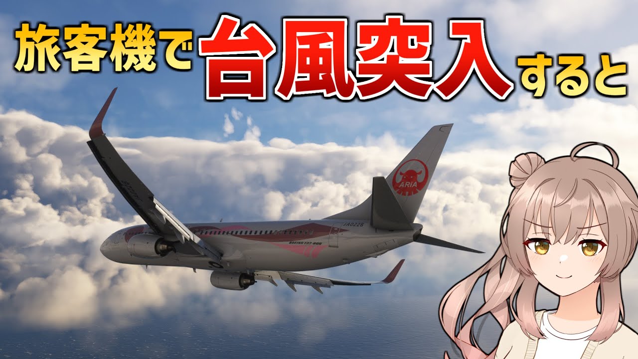 旅客機で台風の目に突入するとどうなる？【MSFS】