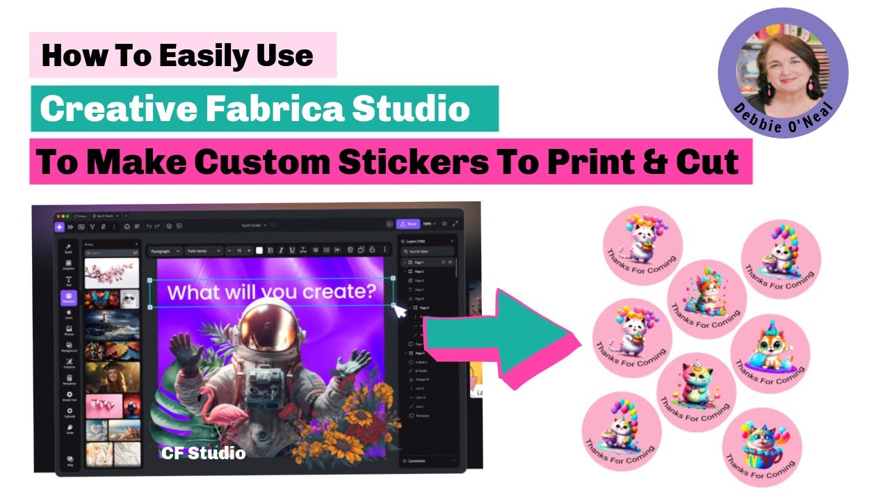 How to Easily Use Creative Fabrica Studio to Make Custom Stickers To Print & Cut