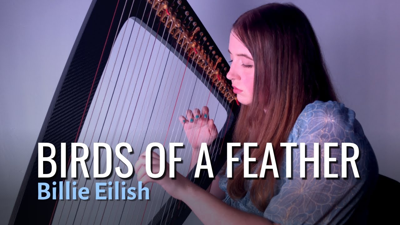 Billie Eilish - BIRDS OF A FEATHER (Harp Cover) + Sheet Music