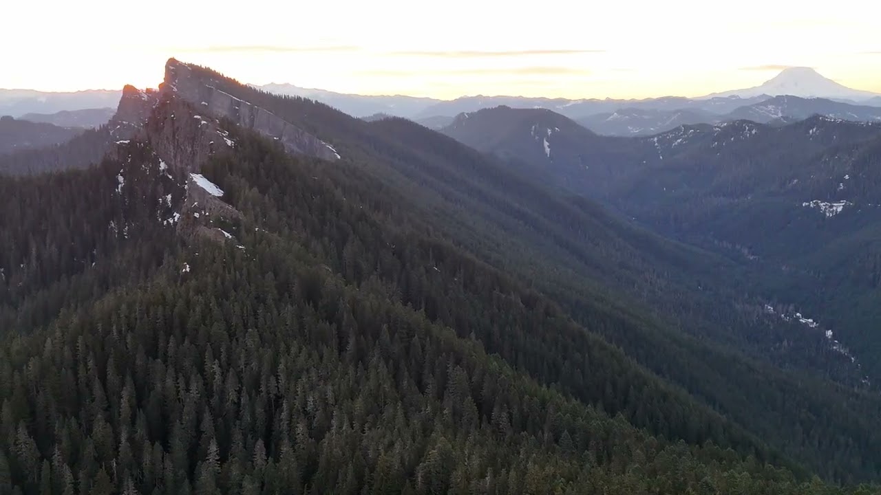 Mount Adams and Goat Rocks from the Cascade Sawtooth Range