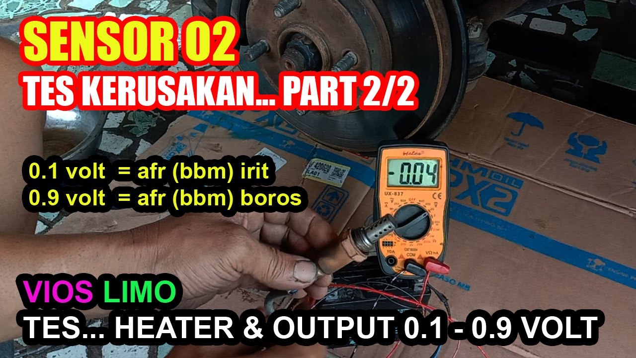 SENSOR O2 (OXYGEN) || Tes Kerusakan...  Fungsi Heater & Output (0.1-0.9 Volt) || Toyota Vios Limo